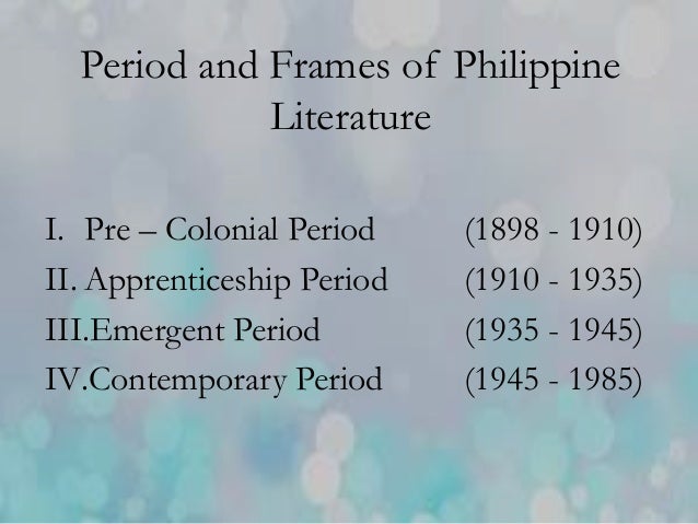 period of emergence in the philippines ppt example of period of emergence
